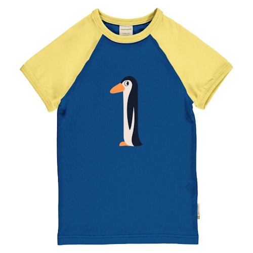 Raglanshirt kurzarm 1 Jahr Pinguin