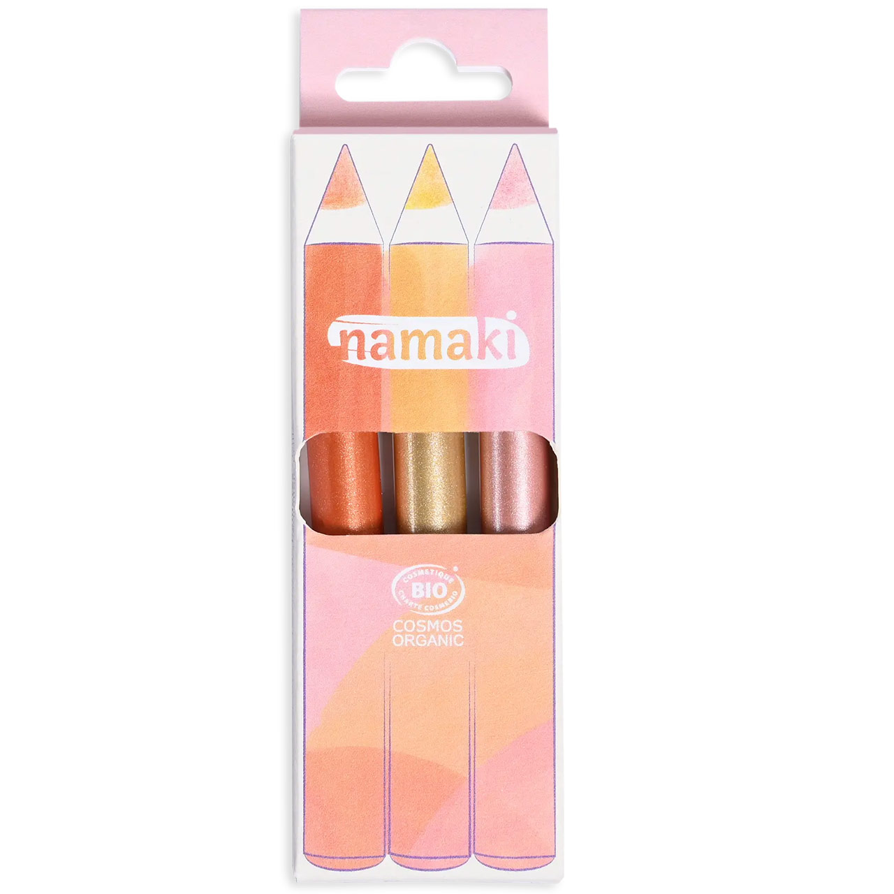 Kinderschminkstifte Glitzer hell – 3 Stück