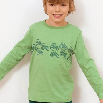 Langarmshirt Traktor grün
