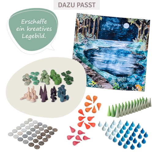 Spieltuch Bio-Baumwolle Nachtwald 100 x 100 cm