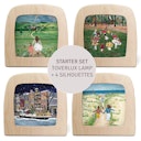 Vorschaubild Lampen Starter-Set Gwens Illustrationen Lampe mit 4 Silhouetten
