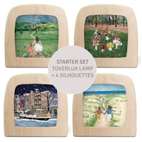 Lampen Starter-Set Gwens Illustrationen Lampe mit 4 Silhouetten