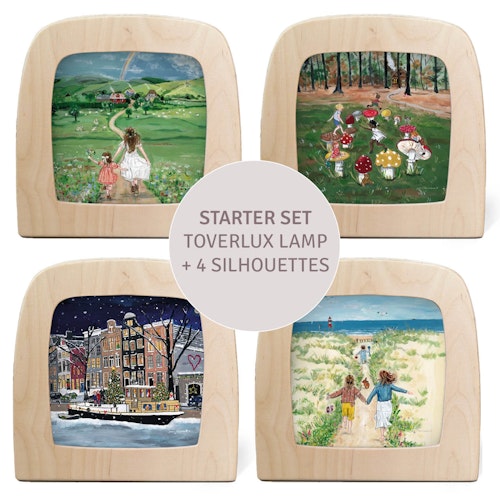 Lampen Starter-Set Gwens Illustrationen Lampe mit 4 Silhouetten