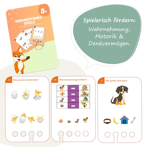 Kartensatz Verknüpfungsspiele ab 5 Jahren (ohne Lochkasten)
