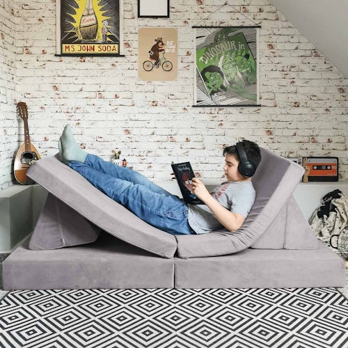 Funzy Spielsofa 4-teilig Grau
