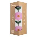 Vorschaubild Stumpenkerze GLUMI FLOWER in Türkis 20 cm aus Stearin