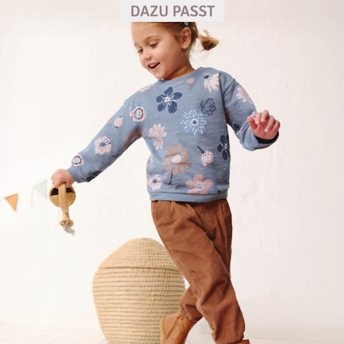 Weiches Baby Sweatshirt große Blumen
