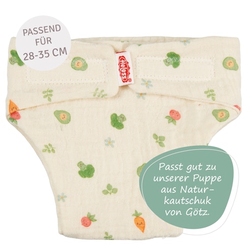 Puppen Stoffwindeln 28-35cm 2er-Pack, Bio-Baumwolle