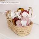Vorschaubild Kleiner Puppenbett Tragekorb aus Palmblättern 35x15x12cm