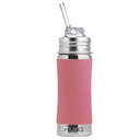Vorschaubild Edelstahl Flasche Trinkhalm ohne Ventil Kids - rosa