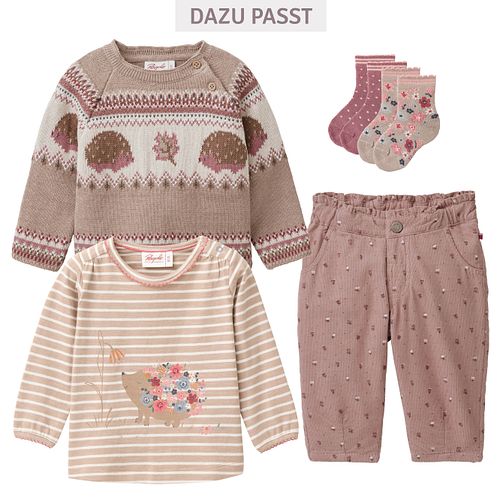 Strickpullover beige gemustert