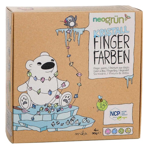 Bio Fingerfarben Glitzer 4er Set MIKA