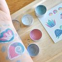 Vorschaubild Bio Kinderschminke Meerjungfrau, 4 Farben + Tattoos