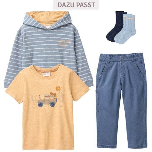 Sweat Hoodie blau gestreift