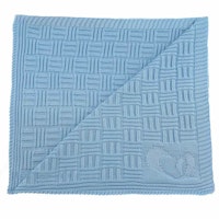 Kuschelige Bio Baby- & Puckdecke - blau