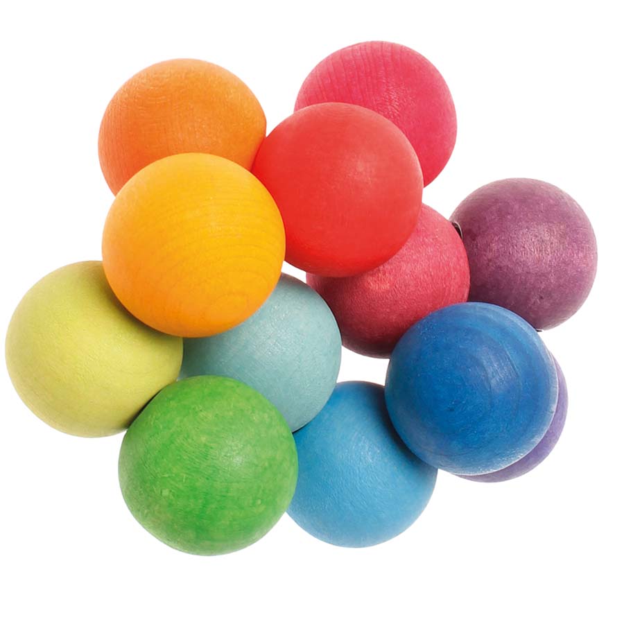 Holz Babyspielzeug Kugelgreifling bunt