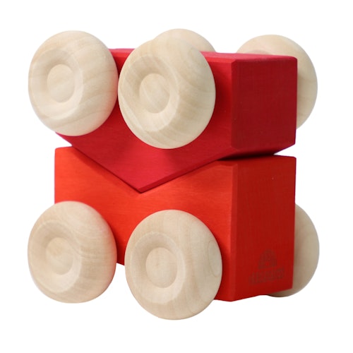 Stapelauto rot 2 Teile