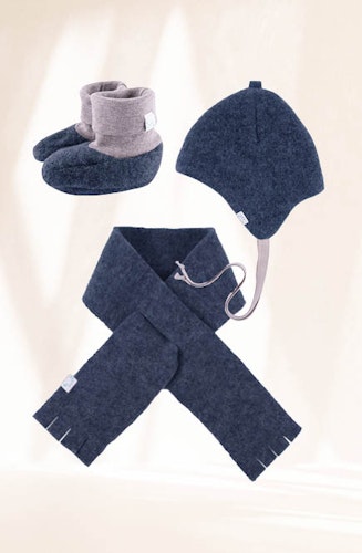 Warme Wollfleece Bindemütze