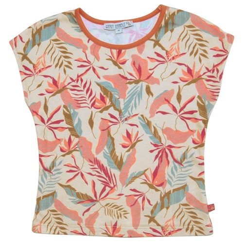Sommer Shirt Blumen-Druck