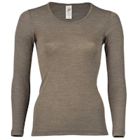 Damen Wolle Seide Langarmshirt