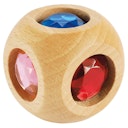Vorschaubild Märchenwürfel aus Holz und Glitzersteinen 3,5 cm
