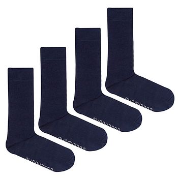 Socken 4er-Pack uni blau