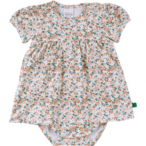 Body kurzarm mit Kleidchen und Blümchen-Muster