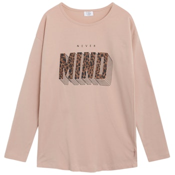 Langarmshirt hellrosa "Never Mind"
