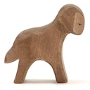 Vorschaubild Lamm braun stehend Holzfigur 6 cm hoch