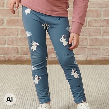Leggings Hasen blau