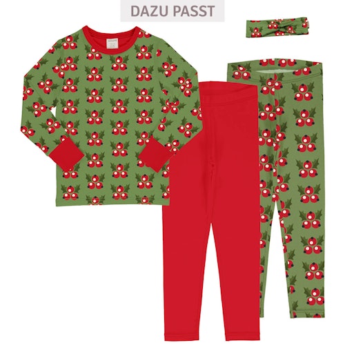 Elastisches Haarband weihnachtlich grün