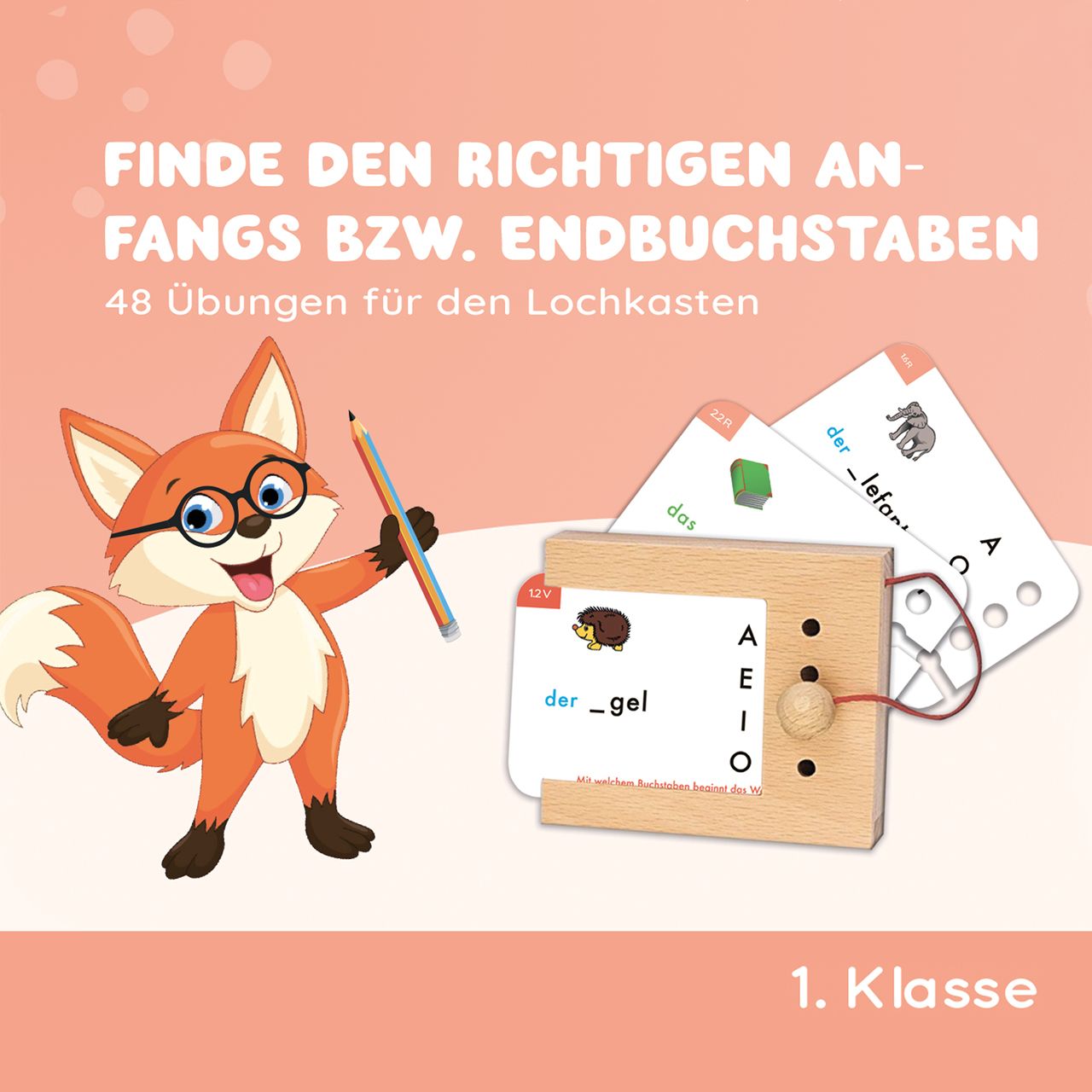 Anfangs- und Endbuchstaben 6-7 J. Kartensatz (ohne Lochkasten)