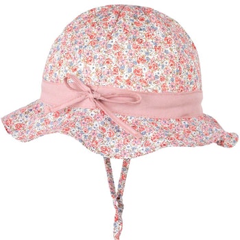 Sommermütze verstellbar rosa Blumen