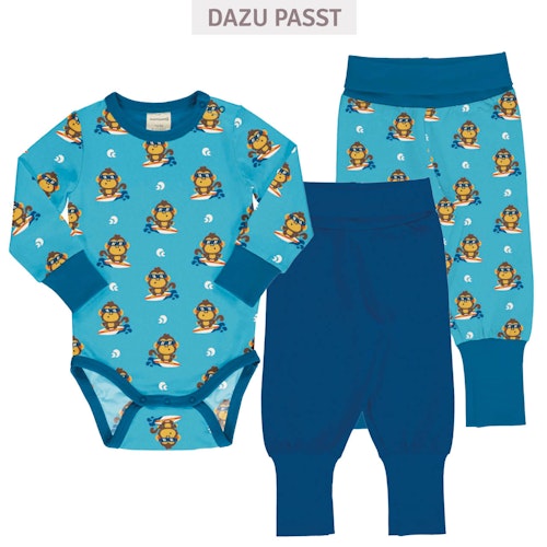 Langarm Body breite Bündchen mit Alloverprint 