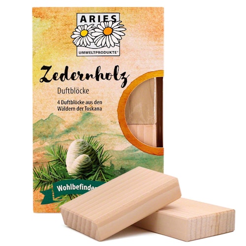 Zedernholz Duftblöcke 4er Set