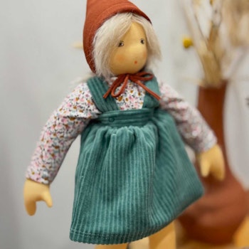 Bio Stoffpuppe Mädchen "Lotte" zum An- & Ausziehen 38 cm