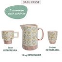 Vorschaubild Tasse RETROFLORIA Blumen blau 250 ml stapelbar