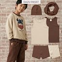 Vorschaubild Pullover beige Wikinger Print