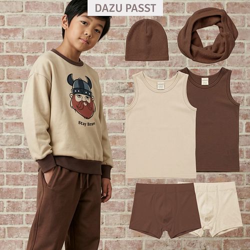 Pullover beige Wikinger Print