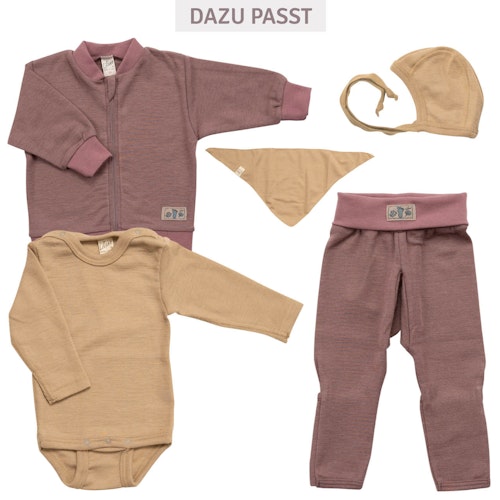 Babyjacke Wolle Seide mit Bündchen