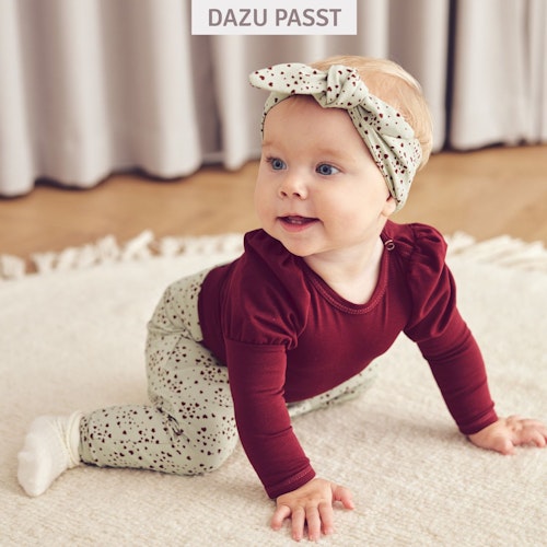 Edle Krabbelhose Schleife Blumen