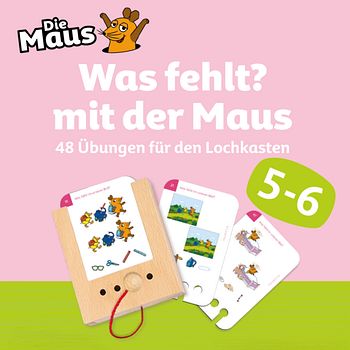 Was fehlt? Kartensatz mit der Maus ab 5-6 Jahren (ohne Lochkasten)
