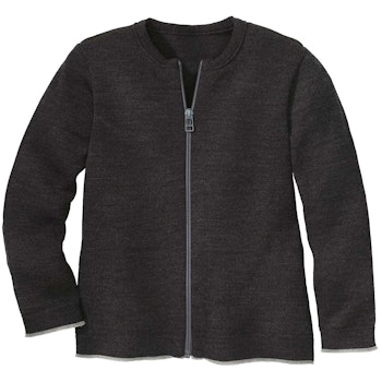 Strickjacke mit Reißverschluss in anthrazit