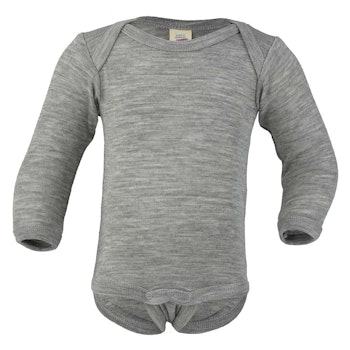 Wolle Seide Body langarm himbeer-pink schlupf