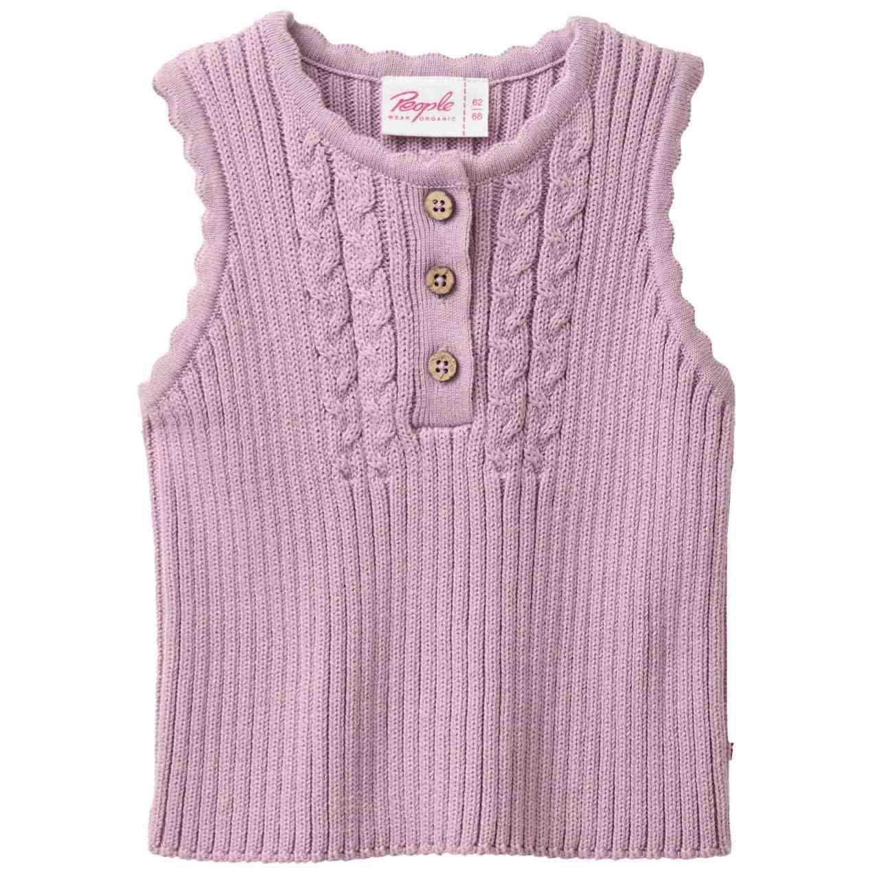 Pullunder People Wear Organic ohne Arm Strick