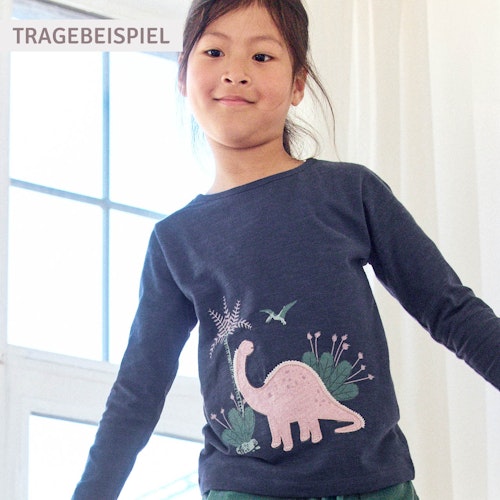 Lockereres Langarmshirt Herbstblüten