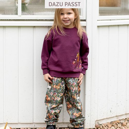 Sweatshirt Pferde lila