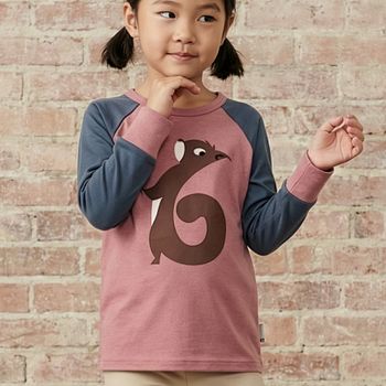 Raglanshirt langarm 6 Jahre Eichhörnchen