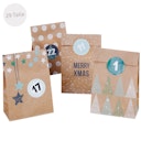 Vorschaubild Adventskalender Tüten (17,5x10cm), Kordel & Zahlensticker