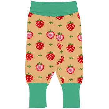 Mitwachsende Freizeithose Bündchen Erdbeeren